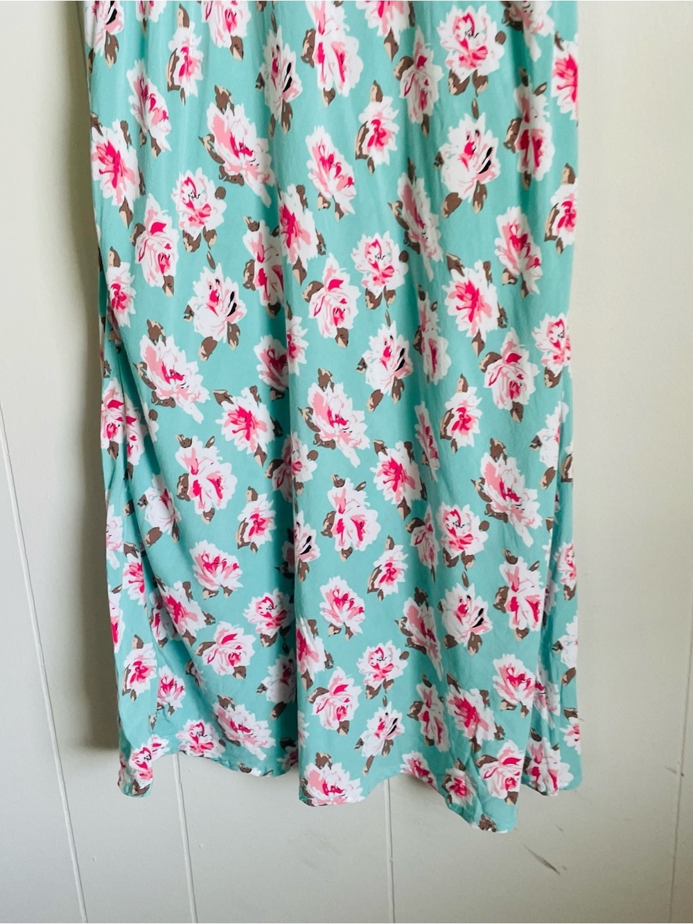 Charming Charlie Floral midi Dress Women’s Small S Aqua Turquoise Pink White - Picture 3 of 12